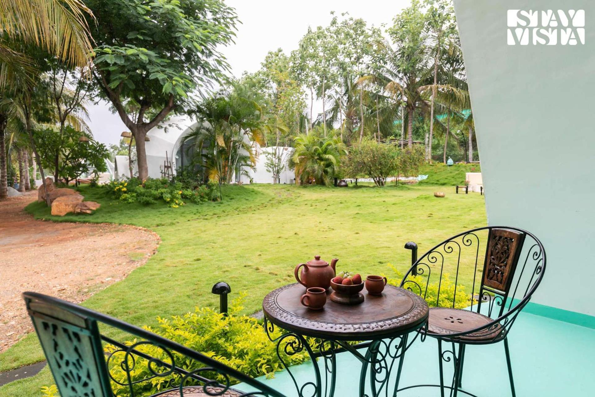 Stayvista At Shwaas Mysore With Private Pool Bagian luar foto